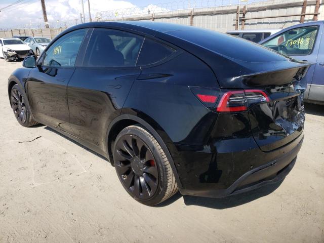 7SAYGDEF0NF320322 - 2022 TESLA MODEL Y أسود صورة 3