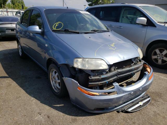 KL1TD56686B590270 - 2006 CHEVROLET AVEO BASE BLUE photo 1