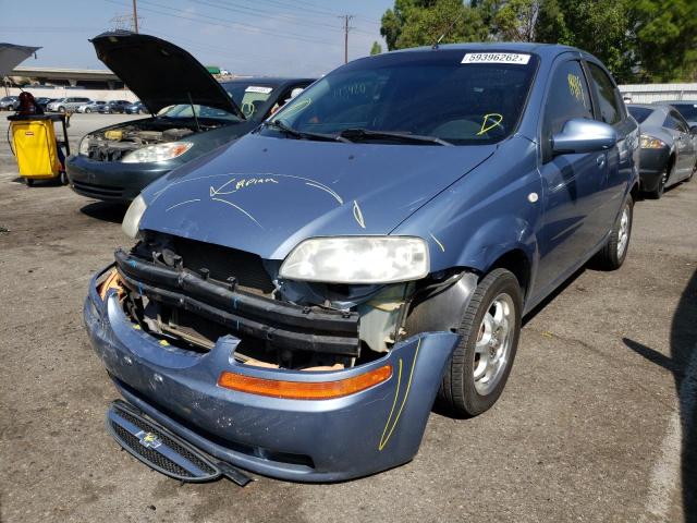 KL1TD56686B590270 - 2006 CHEVROLET AVEO BASE BLUE photo 2