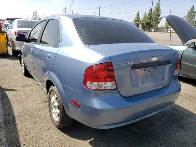 KL1TD56686B590270 - 2006 CHEVROLET AVEO BASE BLUE photo 3