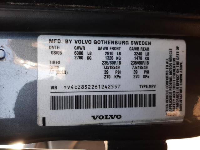 YV4CZ852261242557 - 2006 VOLVO XC90 V8 CHARCOAL photo 10