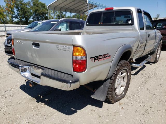 5TESN92N83Z219459 - 2003 TOYOTA TACOMA XTR SILVER photo 4