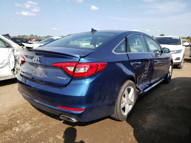 5NPE34AF8FH035274 - 2015 HYUNDAI SONATA SPO BLUE photo 4