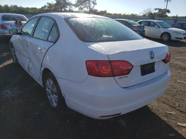 3VW1K7AJ6CM386923 - 2012 VOLKSWAGEN JETTA BASE WHITE photo 3
