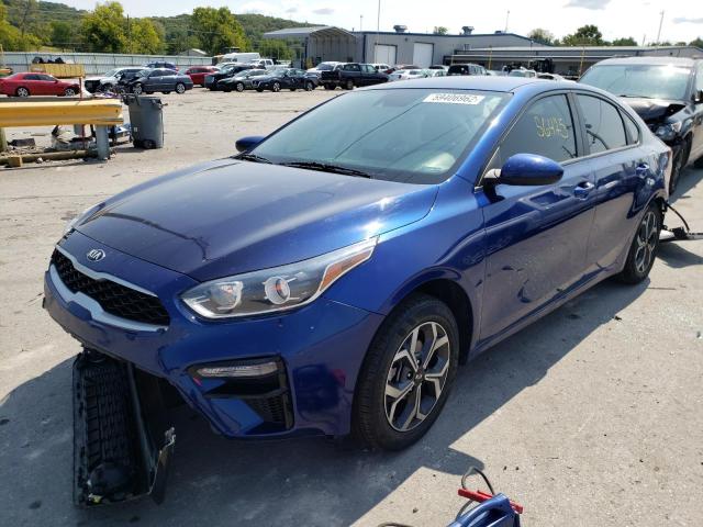 3KPF24AD1KE104357 - 2019 KIA FORTE FE BLUE photo 2