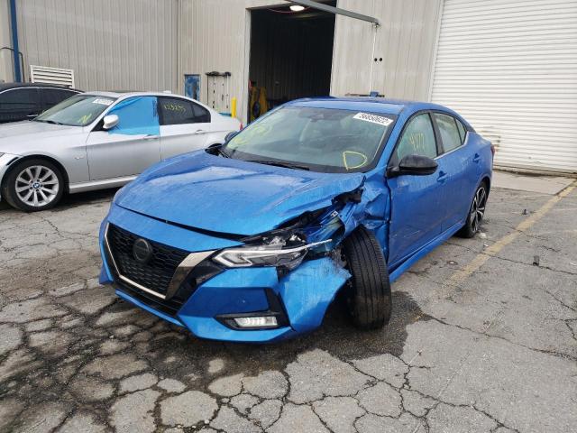 3N1AB8DVXNY261316 - 2022 NISSAN SENTRA SR BLUE photo 2