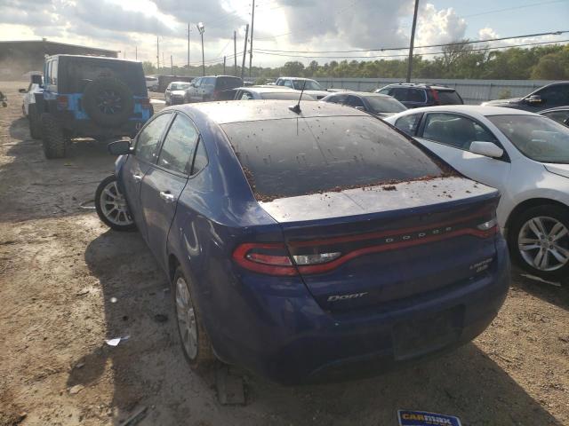 1C3CDFCB5ED668334 - 2014 DODGE DART LIMIT BLUE photo 3