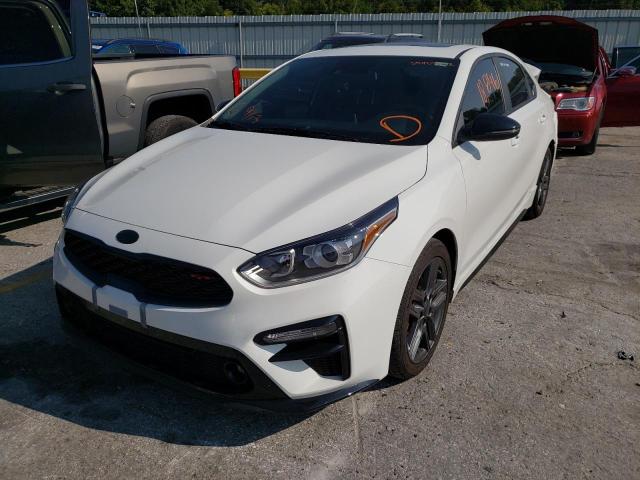 3KPF34AD7ME283245 - 2021 KIA FORTE GT L WHITE photo 2