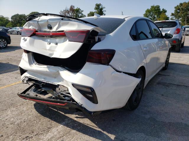 3KPF34AD7ME283245 - 2021 KIA FORTE GT L WHITE photo 4