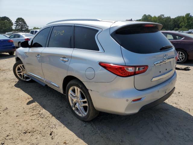 5N1AL0MM3DC300821 - 2013 INFINITI JX35 SILVER photo 3