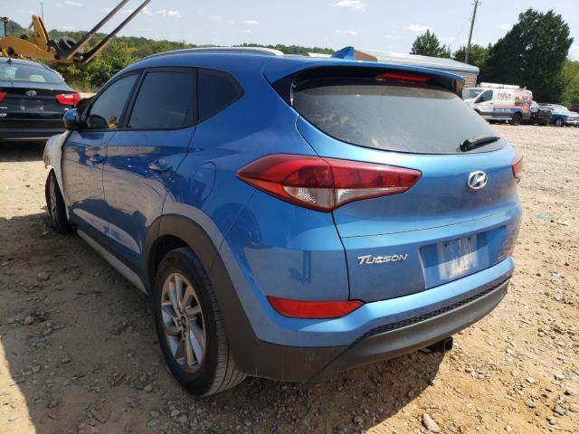 KM8J33A41JU663050 - 2018 HYUNDAI TUCSON SEL BLUE photo 3