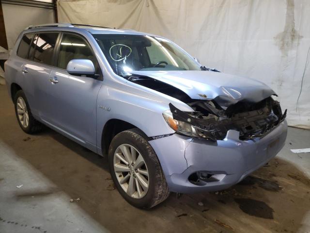 JTEEW44A992035745 - 2009 TOYOTA HIGHLANDER BLUE photo 1