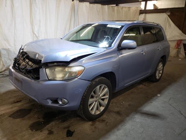 JTEEW44A992035745 - 2009 TOYOTA HIGHLANDER BLUE photo 2