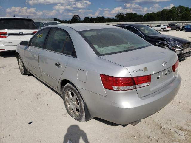 5NPEU46FX6H124169 - 2006 HYUNDAI SONATA GLS SILVER photo 3