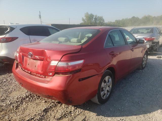 4T1BE46K27U096979 - 2007 TOYOTA CAMRY CE RED photo 4