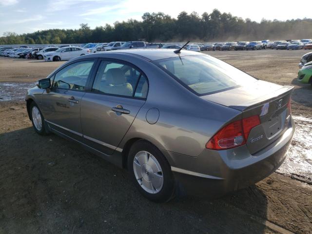 JHMFA36236S012639 - 2006 HONDA CIVIC HYBR GRAY photo 3