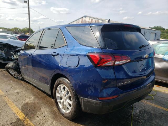 3GNAXSEV0NS106665 - 2022 CHEVROLET EQUINOX BLUE photo 3