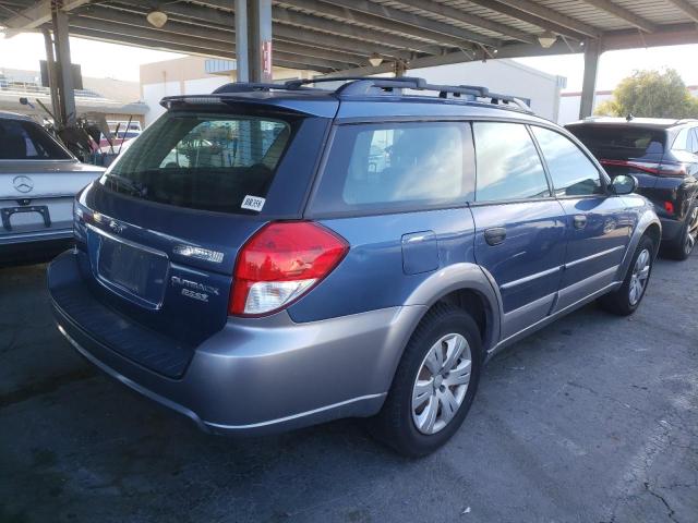 4S4BP60CX87355595 - 2008 SUBARU OUTBACK BLUE photo 4