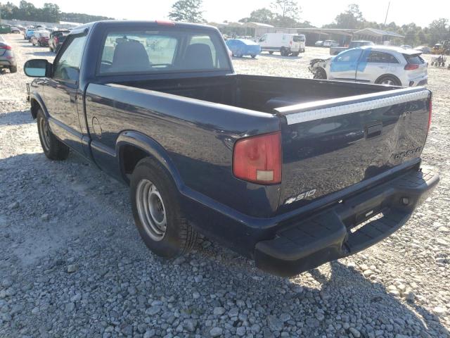 1GCCS14H638136202 - 2003 CHEVROLET S TRUCK S1 BLUE photo 3