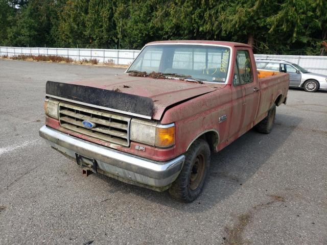 1FTDF15N2KPA69874 - 1989 FORD F150 RED photo 2