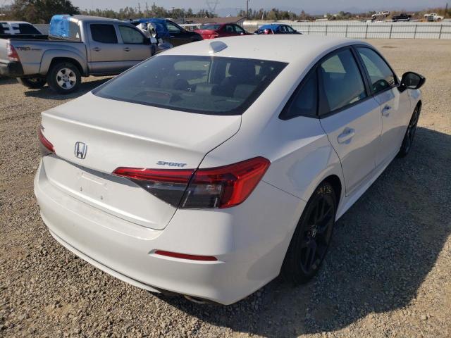 2HGFE2F53NH587826 - 2022 HONDA CIVIC SPOR WHITE photo 4