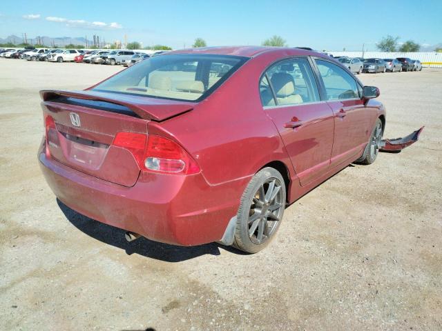 2HGFA16928H502908 - 2008 HONDA CIVIC EXL Bordo foto 4