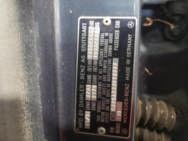 WDBCB20A2BB012913 - 1981 MERCEDES-BENZ 300 SD BLUE photo 10