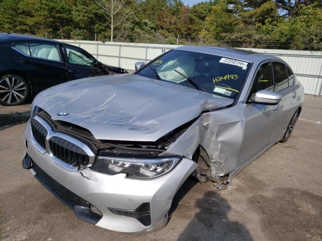 WBA5R7C58KFH24983 - 2019 BMW 330XI SILVER photo 2