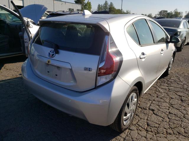 JTDKDTB38F1587105 - 2015 TOYOTA PRIUS C SILVER photo 4