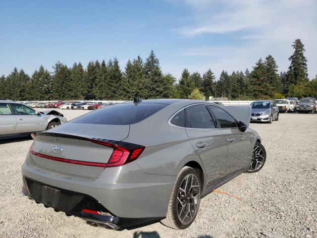 5NPEK4JC8MH108424 - 2021 HYUNDAI SONATA N L GRAY photo 4