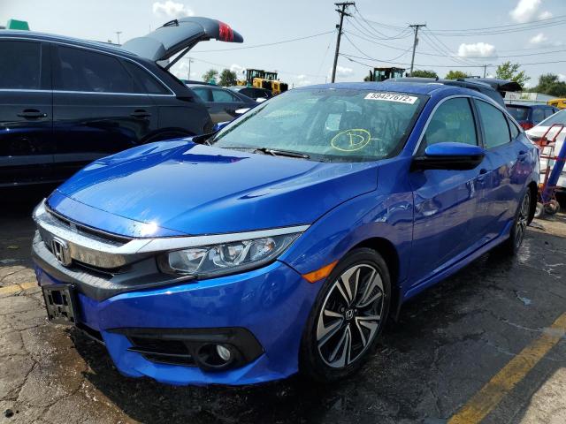 19XFC1F70JE001993 - 2018 HONDA CIVIC EXL Niebieski zdjęcie 2