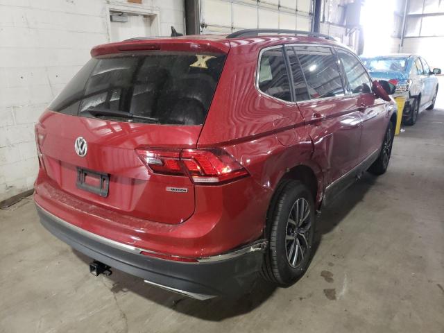 3VV2B7AX8LM007448 - 2020 VOLKSWAGEN TIGUAN SE RED photo 4