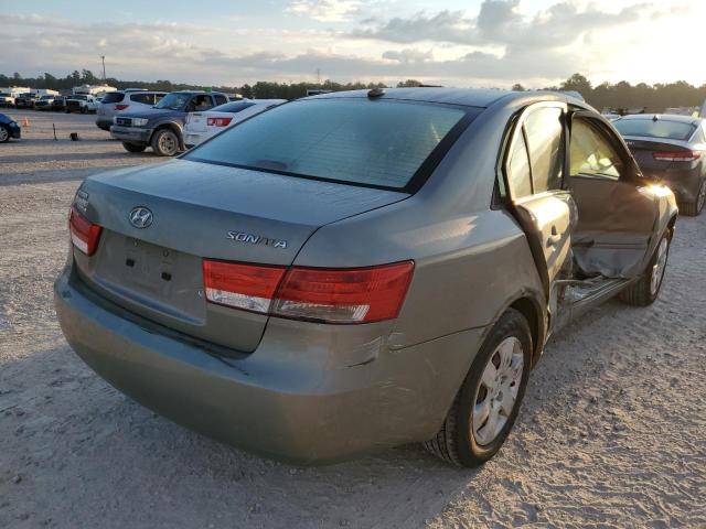 5NPET46C68H307841 - 2008 HYUNDAI SONATA GLS GRAY photo 4