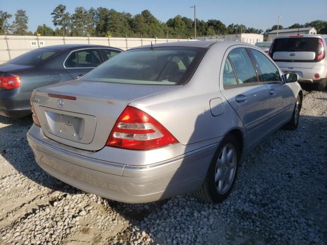 WDBRF61J52F274258 - 2002 MERCEDES-BENZ C 240 SILVER photo 4