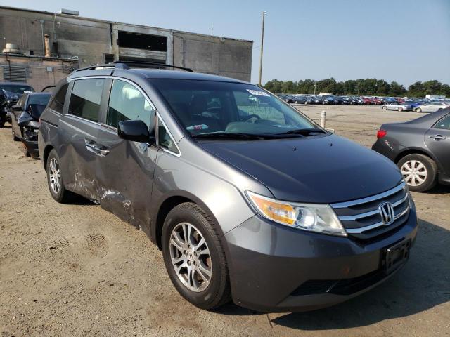 5FNRL5H40CB137299 - 2012 HONDA ODYSSEY EX GRAY photo 1