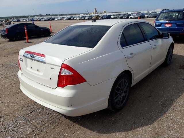 3FAHP0JA0AR166676 - 2010 FORD FUSION SEL WHITE photo 4