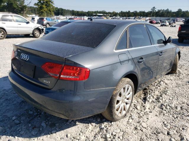 WAUEFAFL4AN004128 - 2010 AUDI A4 PREMIUM BLUE photo 4