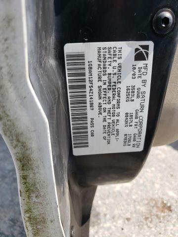 1G8AM12F54Z141867 - 2004 SATURN ION LEVEL WHITE photo 10