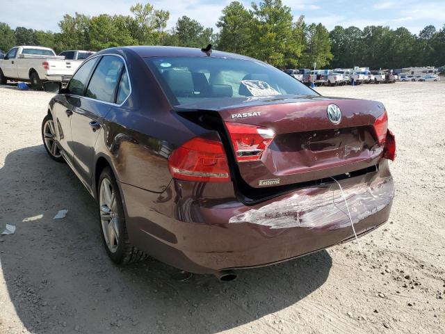 1VWBT7A3XEC059447 - 2014 VOLKSWAGEN PASSAT SE MAROON photo 3