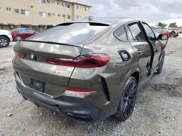 5UXCY8C02M9H35856 - 2021 BMW X6 M50I GRAY photo 4