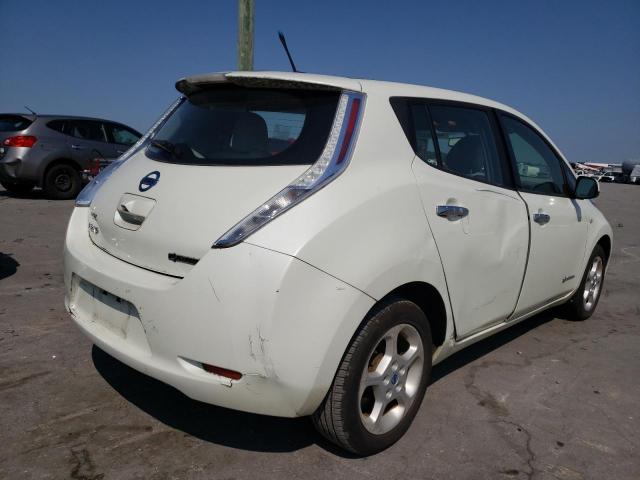 JN1AZ0CP8CT016438 - 2012 NISSAN LEAF SV WHITE photo 4