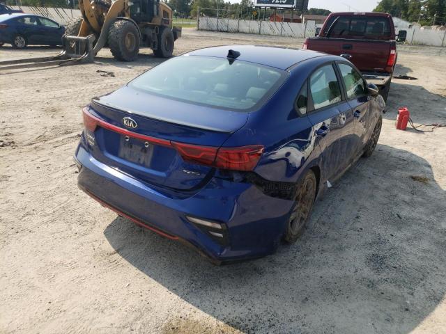 3KPF34AD3LE233506 - 2020 KIA FORTE GT L BLUE photo 4