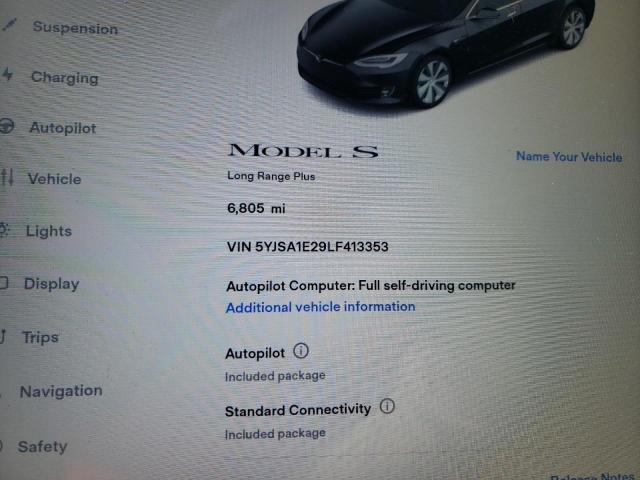 5YJSA1E29LF413353 - 2020 TESLA MODEL S Qara foto 8