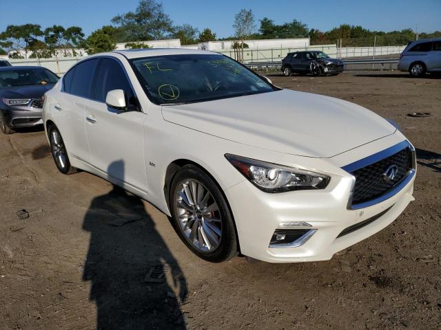 JN1EV7AR0JM440178 - 2018 INFINITI Q50 LUXE WHITE photo 1