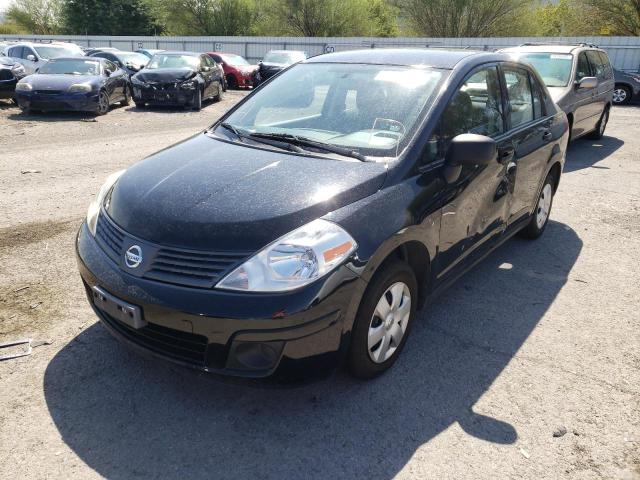 3N1CC11E09L444664 - 2009 NISSAN VERSA S BLACK photo 2