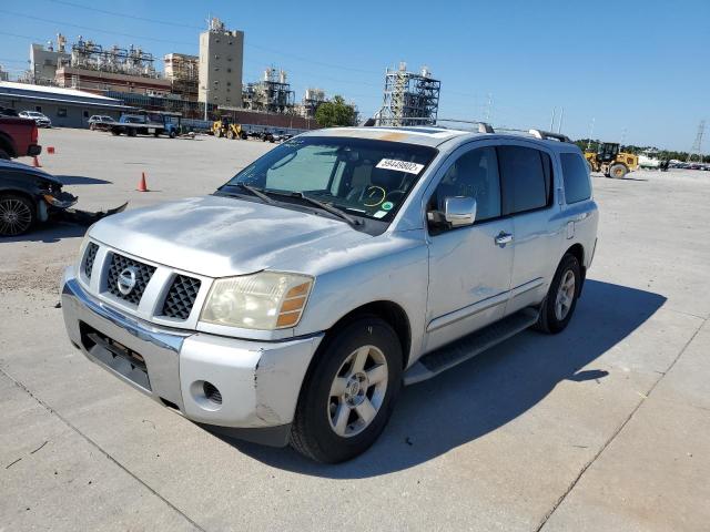 5N1AA08A14N707711 - 2004 NISSAN ARMADA SILVER photo 9