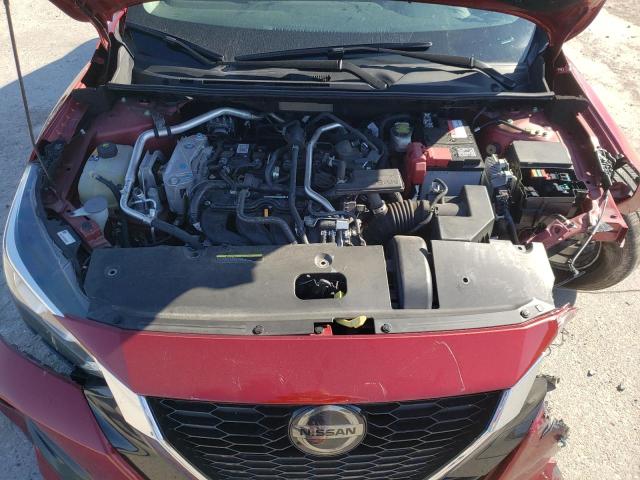 3N1AB8CV8MY268135 - 2021 NISSAN SENTRA SV RED photo 7