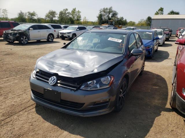 3VW217AU6FM005190 - 2015 VOLKSWAGEN GOLF GRAY photo 2