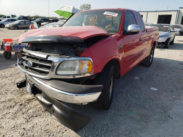 1FTRX17292NB20885 - 2002 FORD F 150 RED photo 2