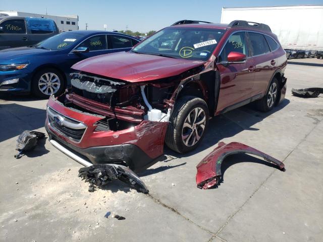 4S4BTANC5N3162894 - 2022 SUBARU OUTBACK LI RED photo 2